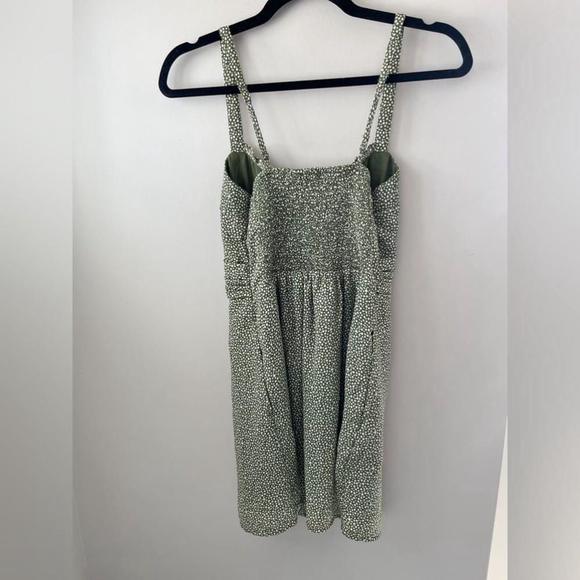 ABERCROMBIE & Fitch Green Polka Dot Mini Dress Women’s Size Small - Picture 2 of 10